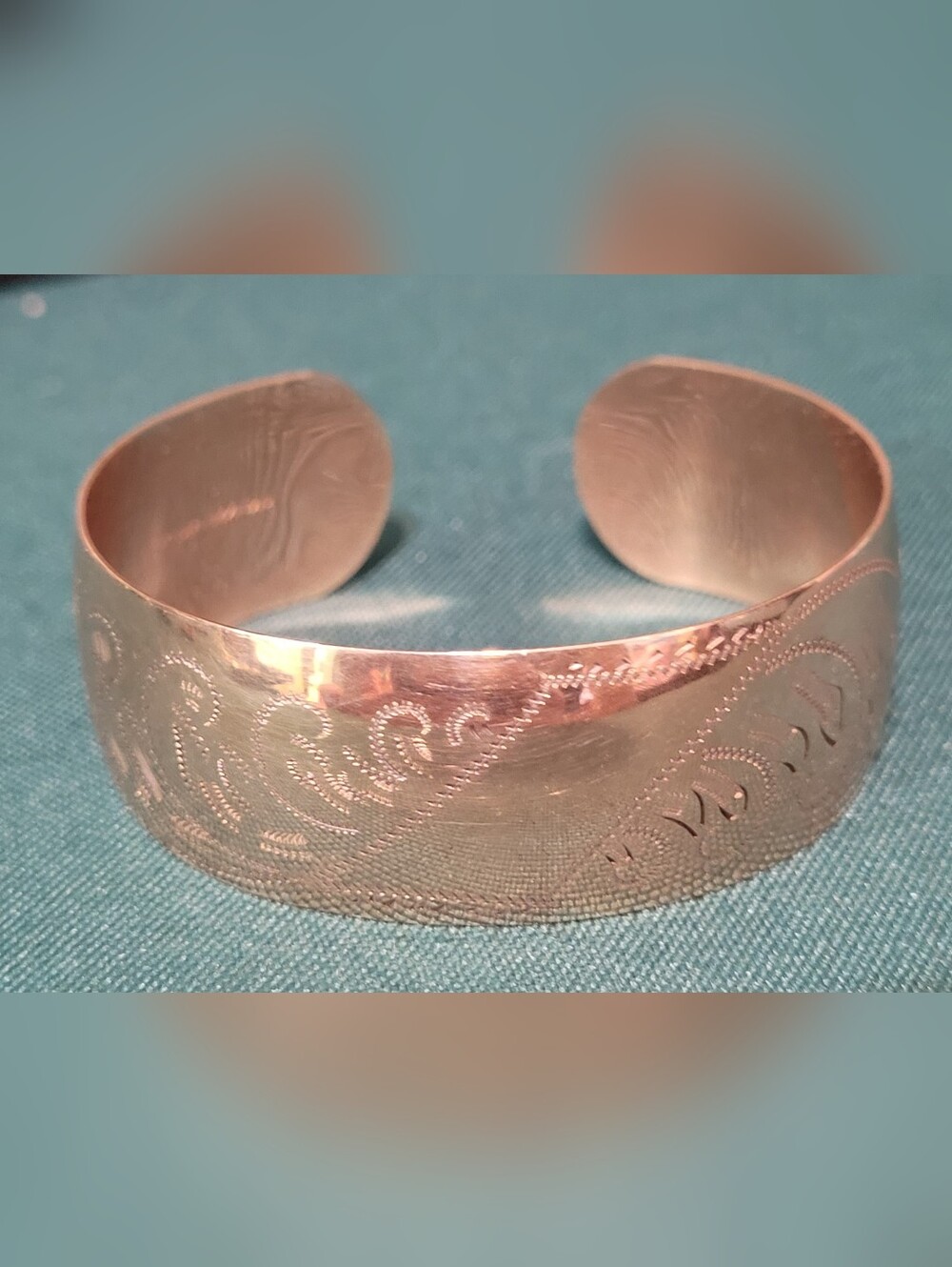 Vintage Hand-Engraved 1/20 12k Gold Filled Cuff Bracelet
